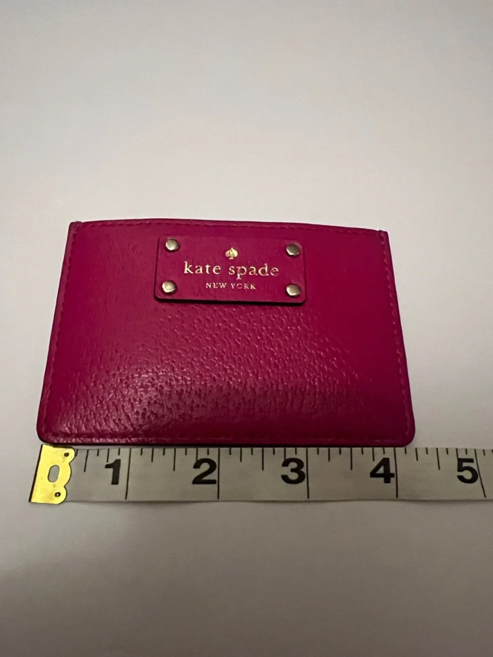 Kate Spade New York Bright Pink Card Case Wallet